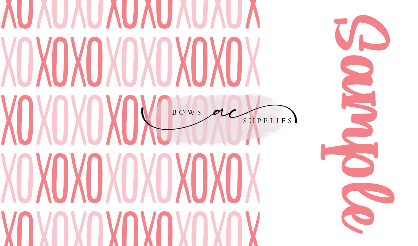 Two tone strips/ Name bows / vday016