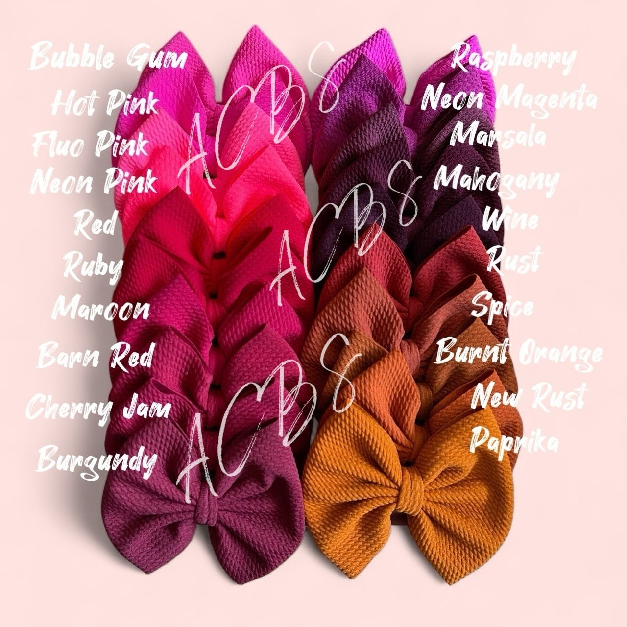 Dark Pink Bows