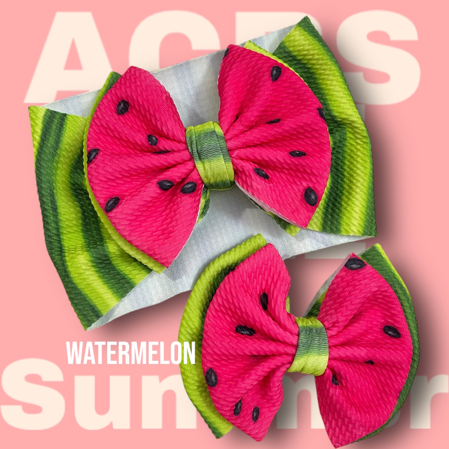 Watermelon wraps and bows