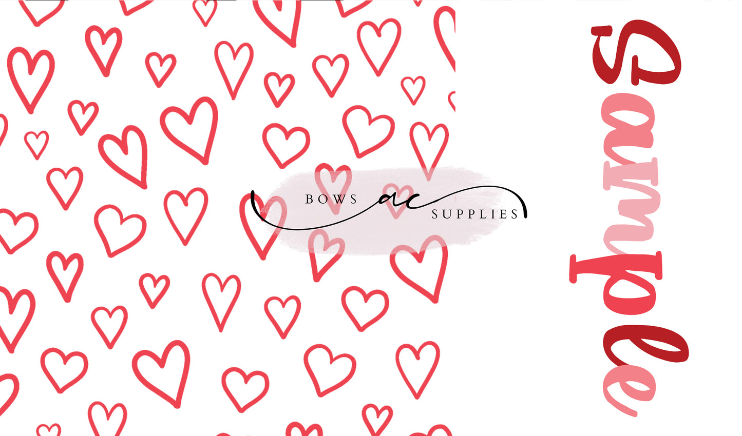 Two tone strips/ Name bows / vday006