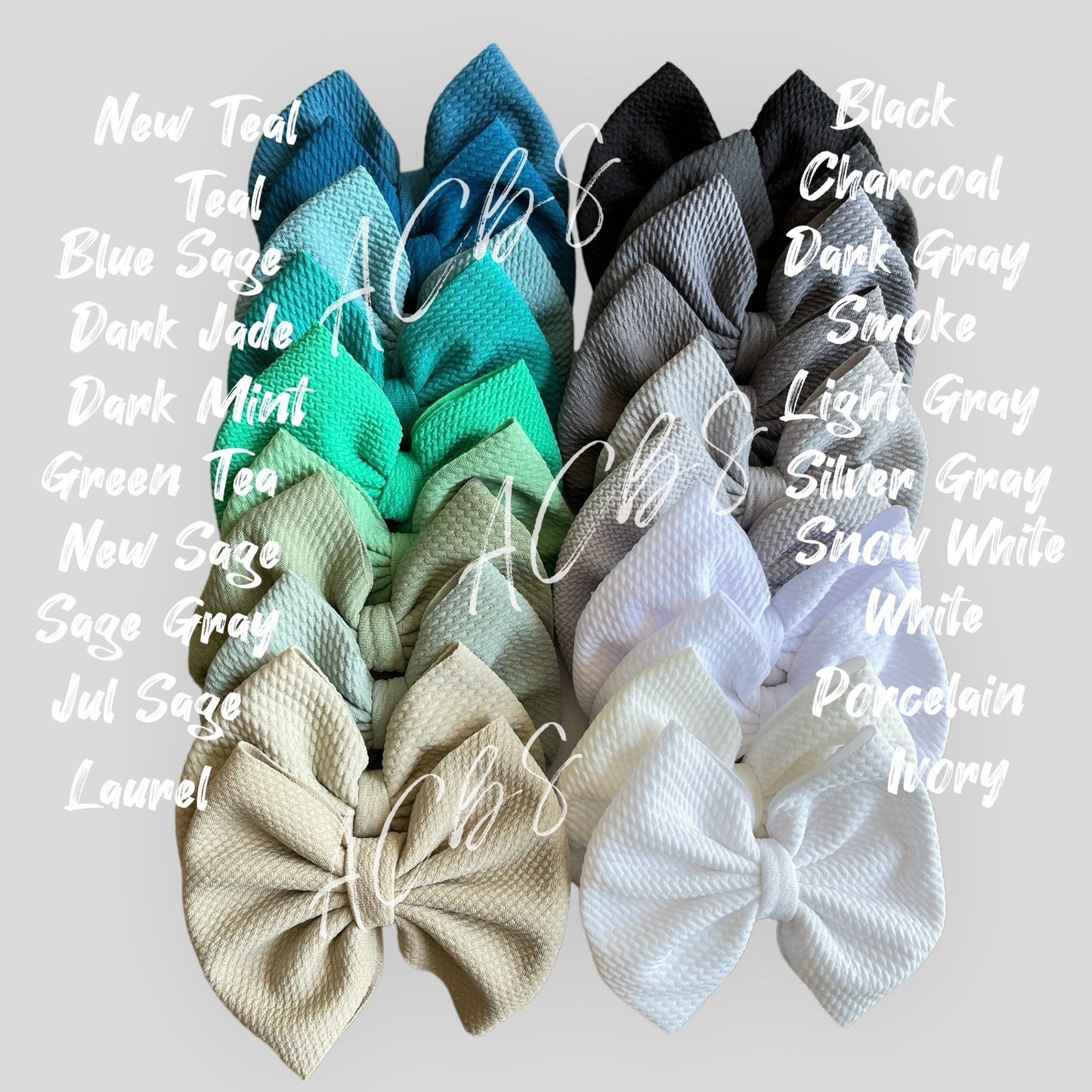 Grays & Olives Bows