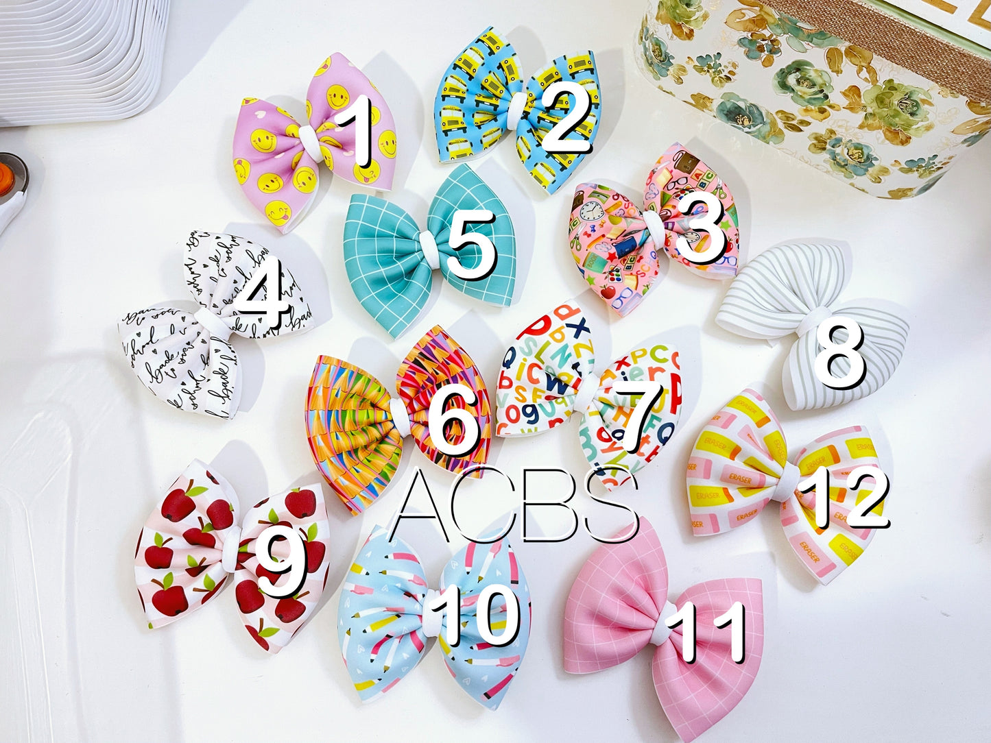 Back To School Puff Bows