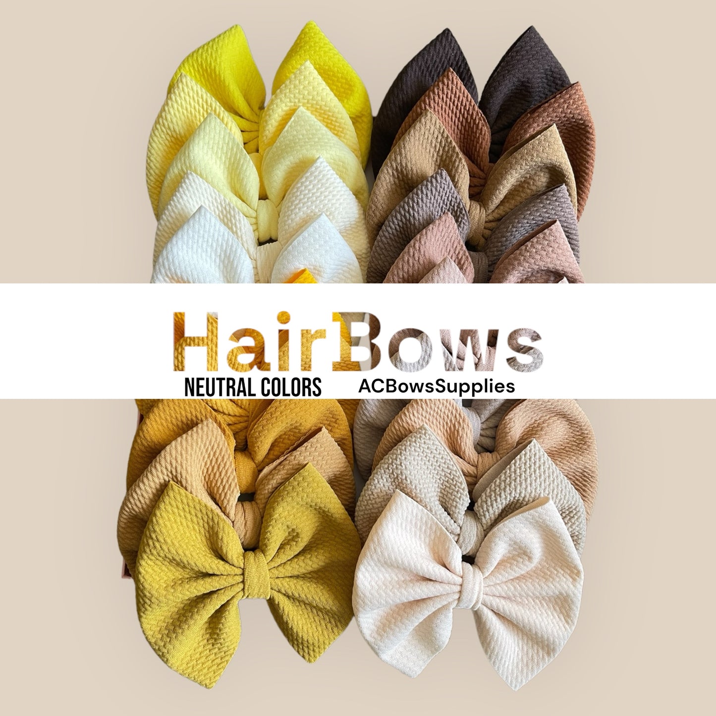 Yellow & Neutral Bows
