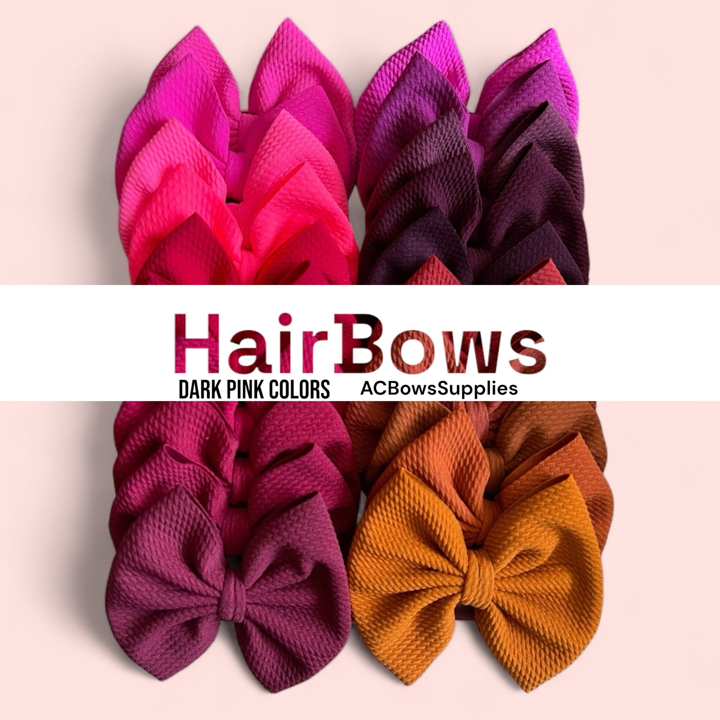 Dark Pink Bows