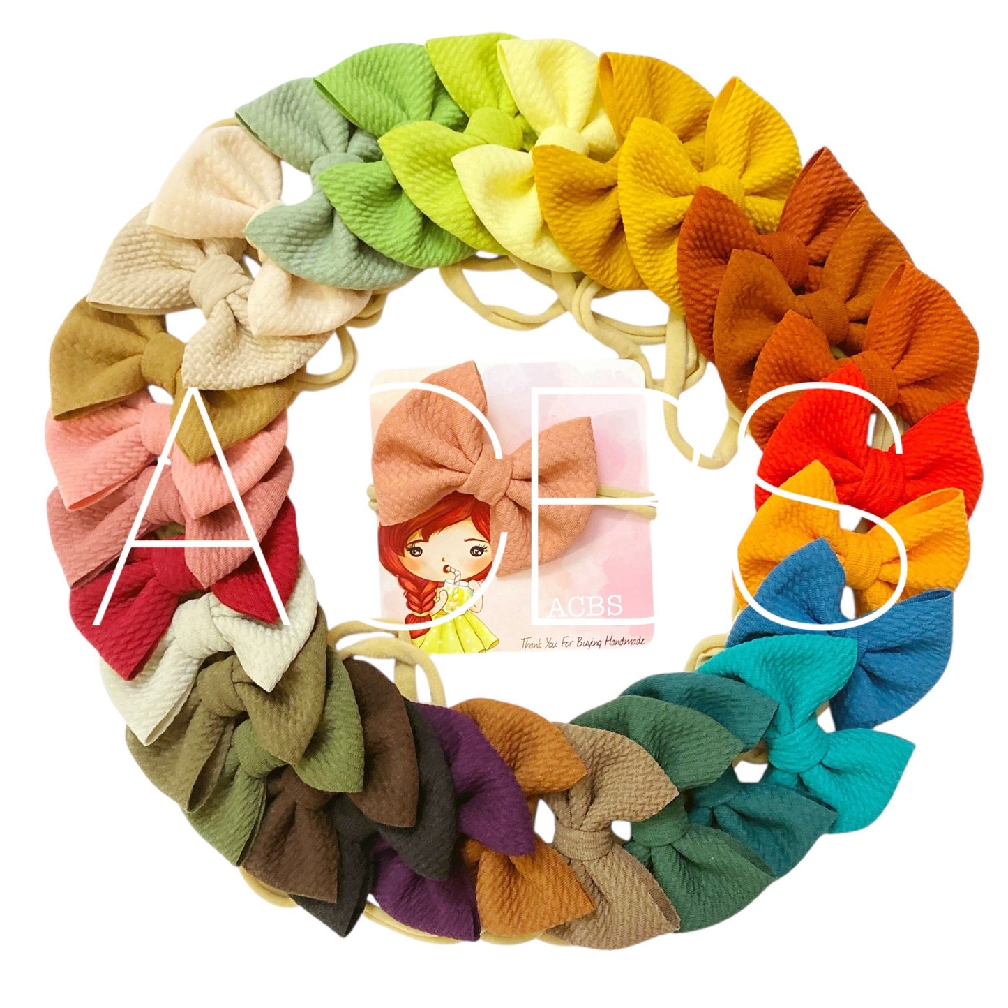Fall Bows Bundles 30 pcs in Nylons
