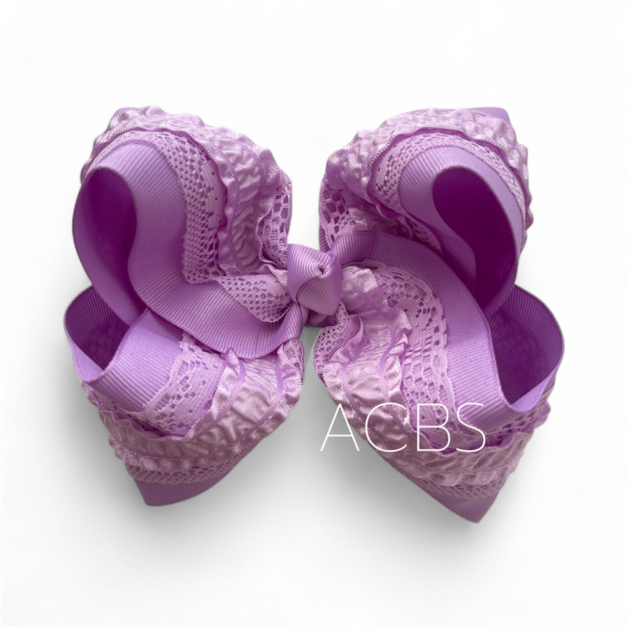 New Lavender lace ruffle Boutique Bows