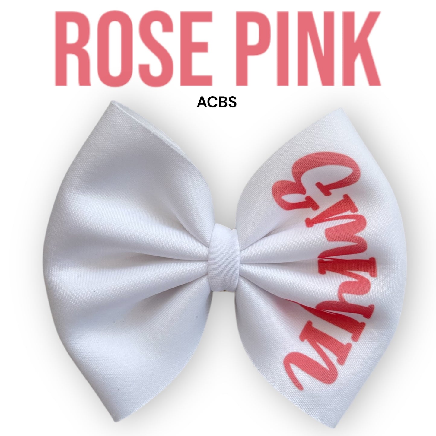 Two tone strips/ Name bows / white background