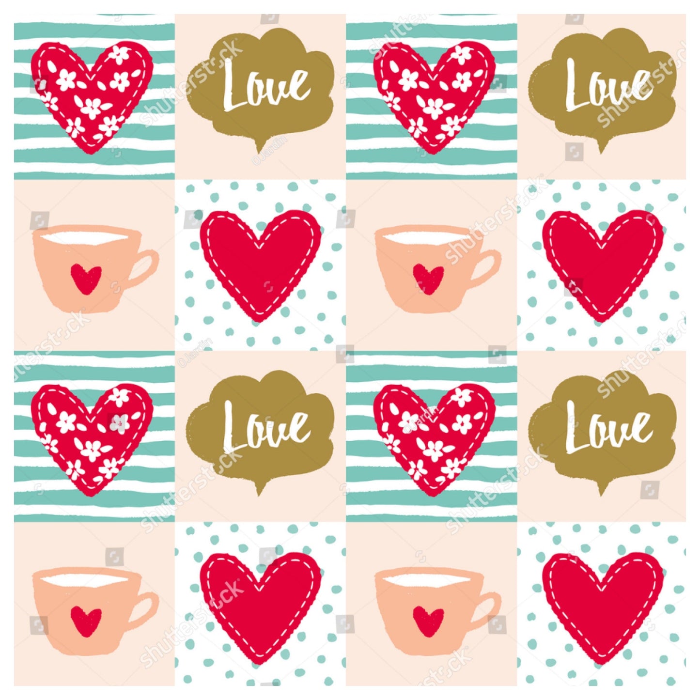 Cute Love coffee heart - ACBows&Supplies