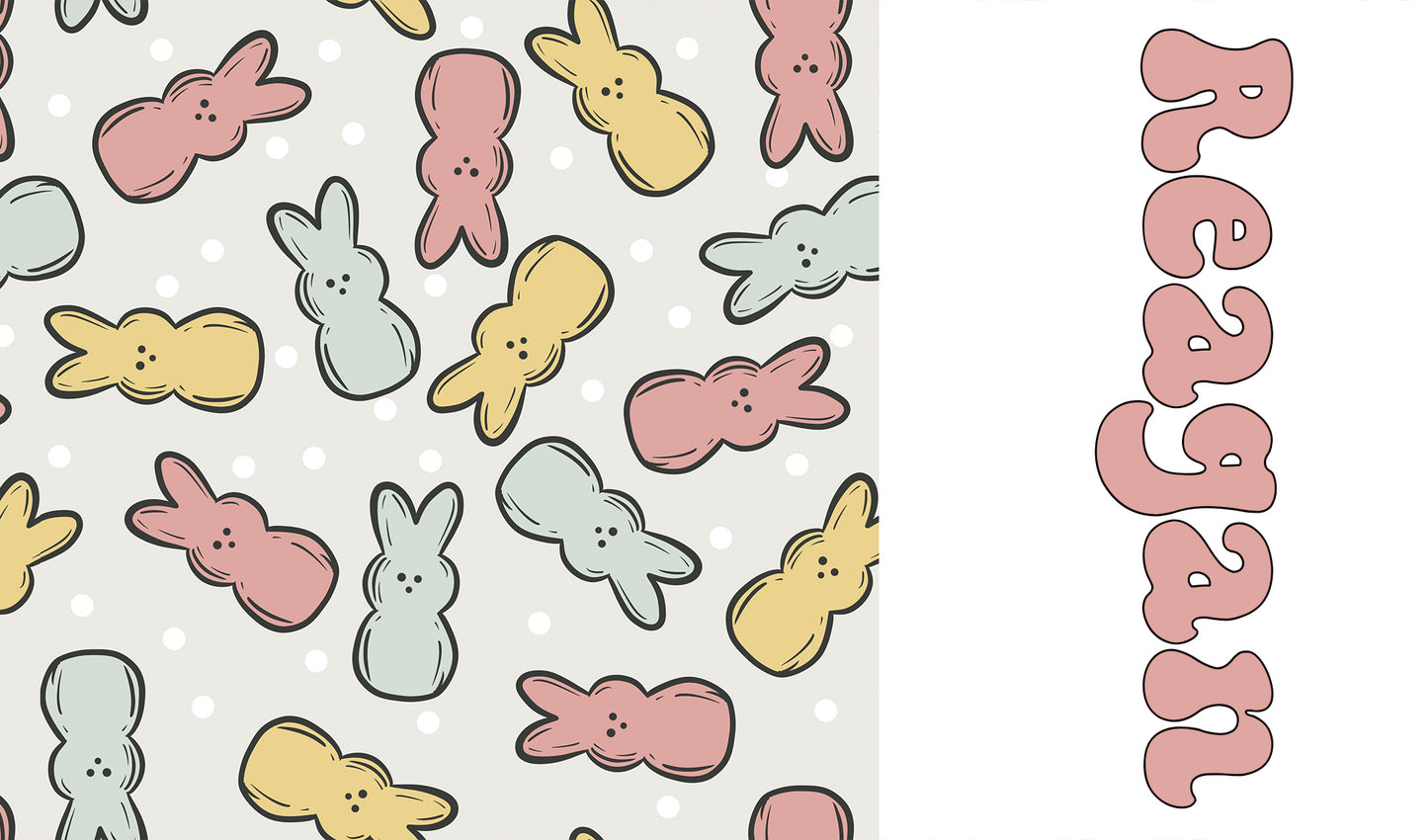 Two tone strips/ Name bows / easter_40
