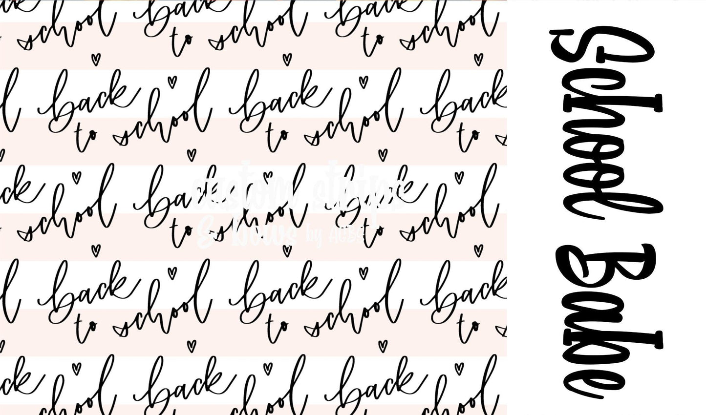 Two tone strips/ Name bows/ back to school/ back to school writing - ACBows&Supplies