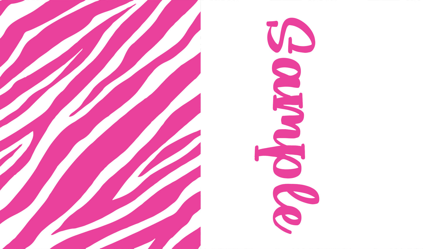 Animal Prints Two tone strips/ Name bows