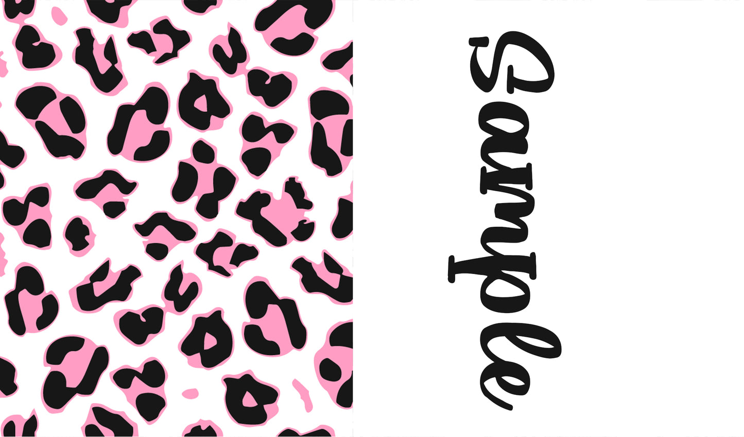 Animal Prints Two tone strips/ Name bows
