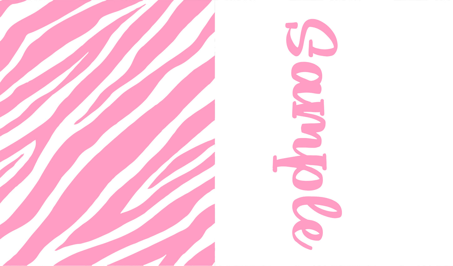 Animal Prints Two tone strips/ Name bows