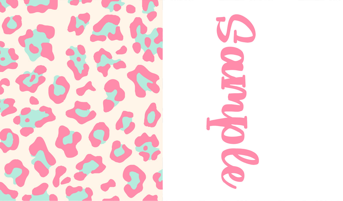 Animal Prints Two tone strips/ Name bows