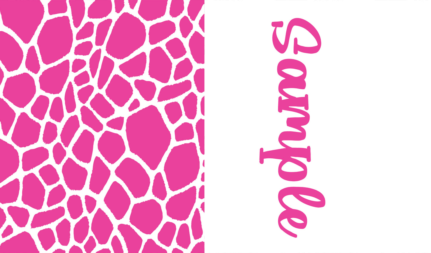 Animal Prints Two tone strips/ Name bows