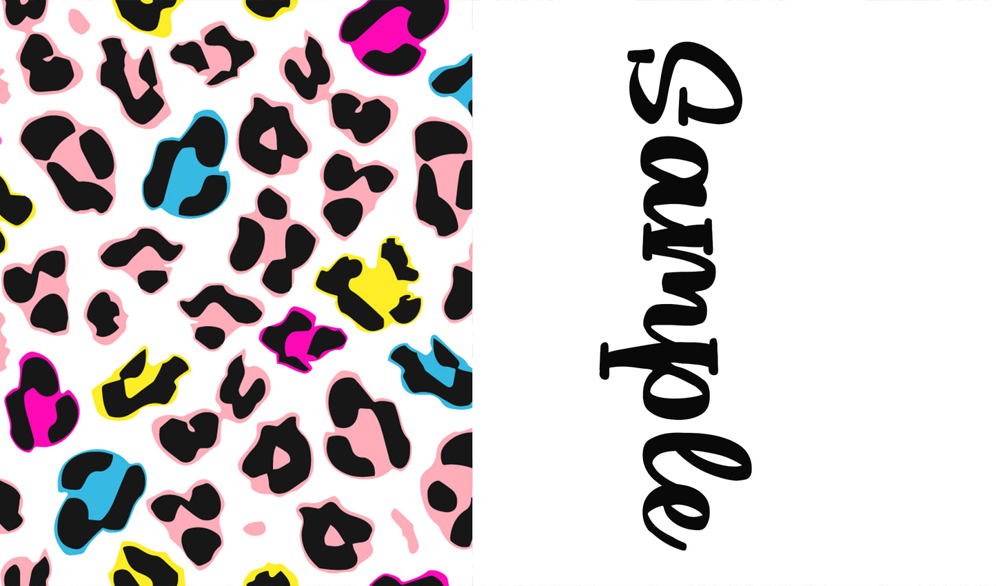 Animal Prints Two tone strips/ Name bows