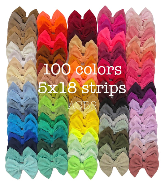 100 solid nylon strips 5x18 inches - ACBows&Supplies