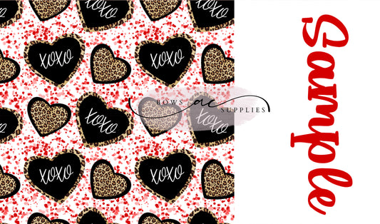 Two tone strips/ Name bows / vday024