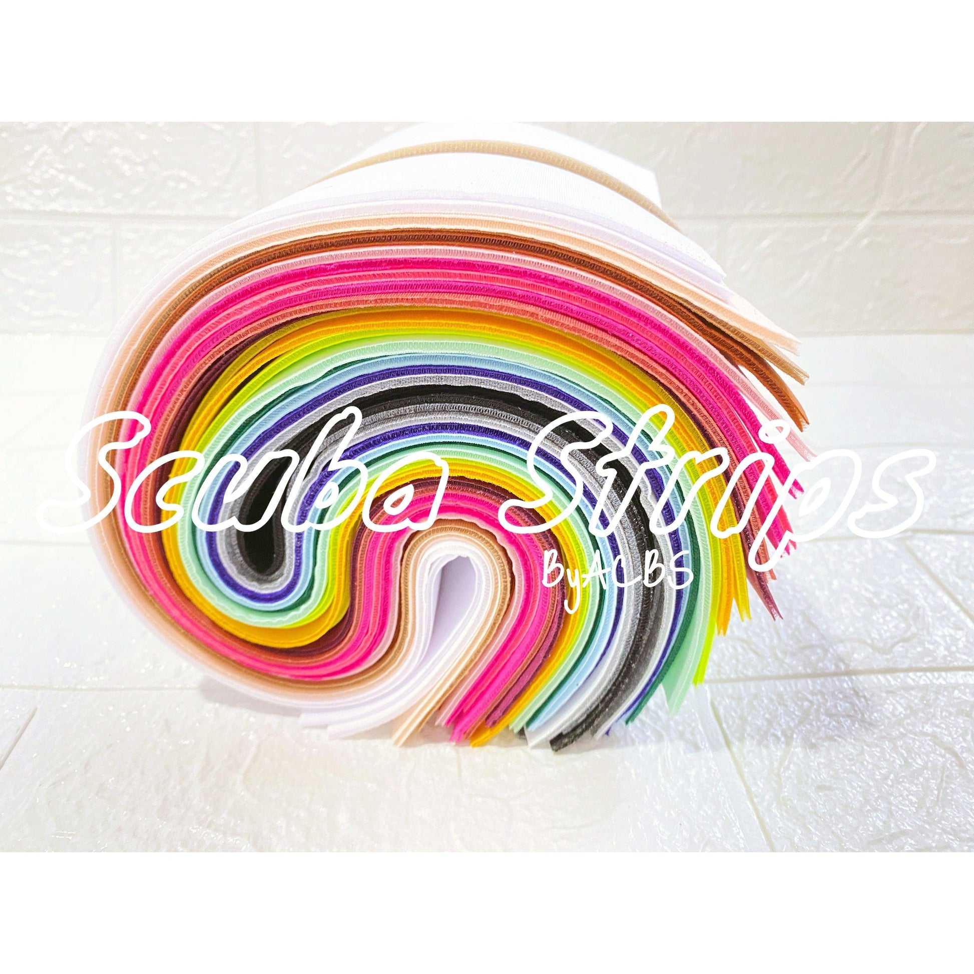 25 colors Scuba strips 5x18 inches