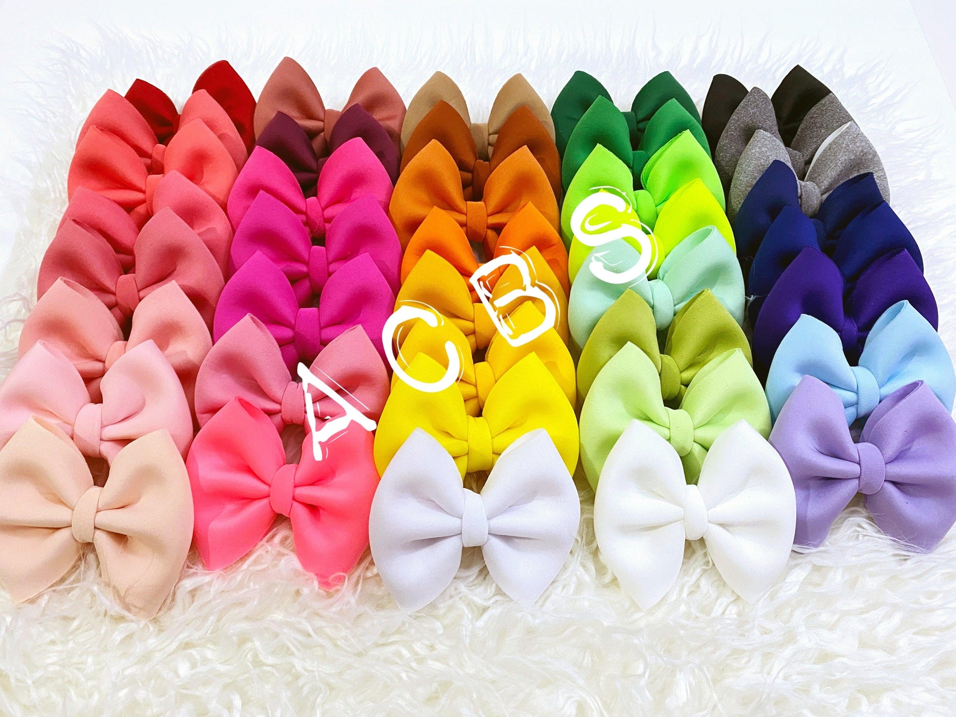 50 pcs puff bows (50 colors) - ACBows&Supplies