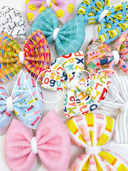 Back To School Puff Bows