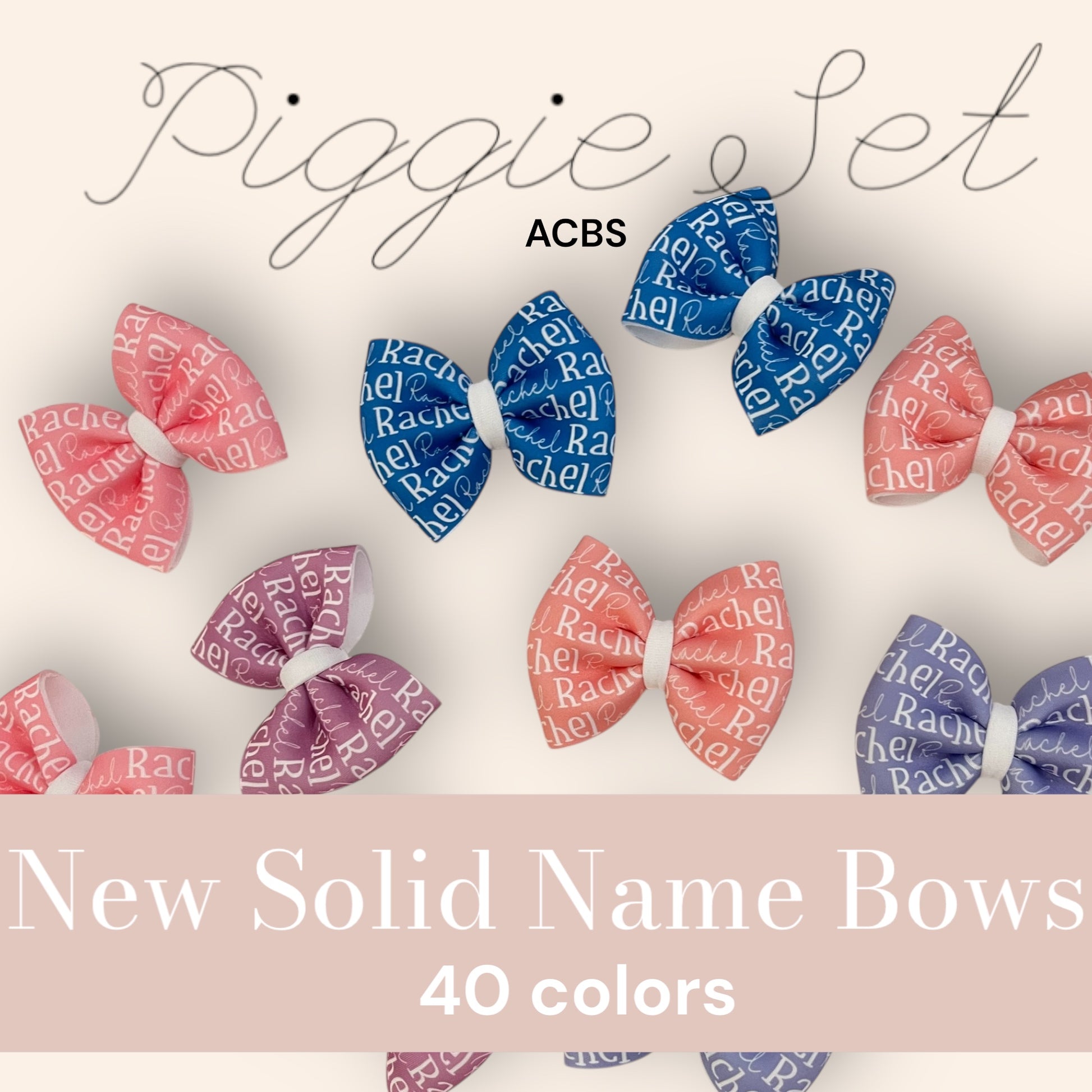 Custom piggie bows