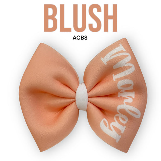 Solid Namebows /strips/ Blush