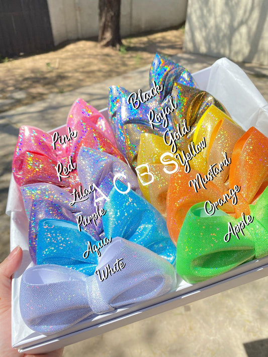 holographic puff bows (14 colors)