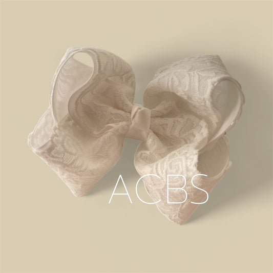 New White Lace Boutique Bows