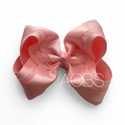 Pink lace satin Boutique Bows