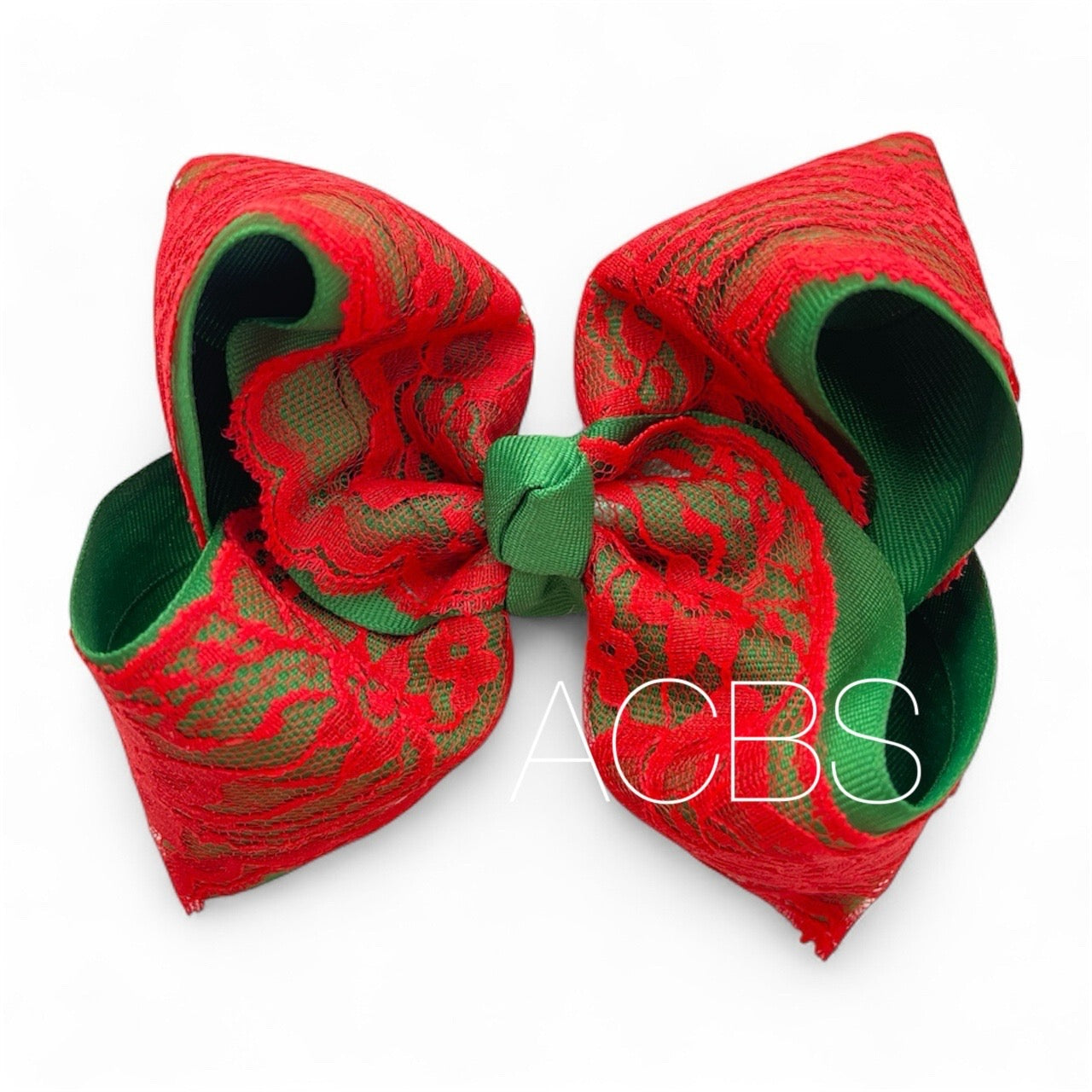 Red Lacey Christmas Boutique Bows
