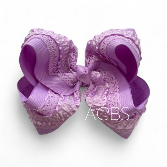 New Lavender lace ruffle Boutique Bows