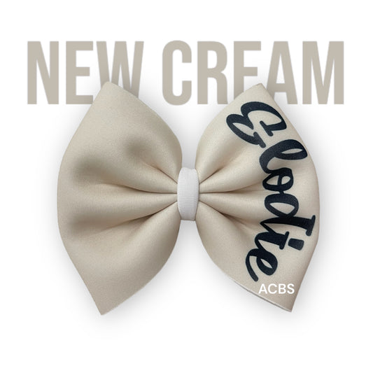 Solid Namebows / strips / New Cream