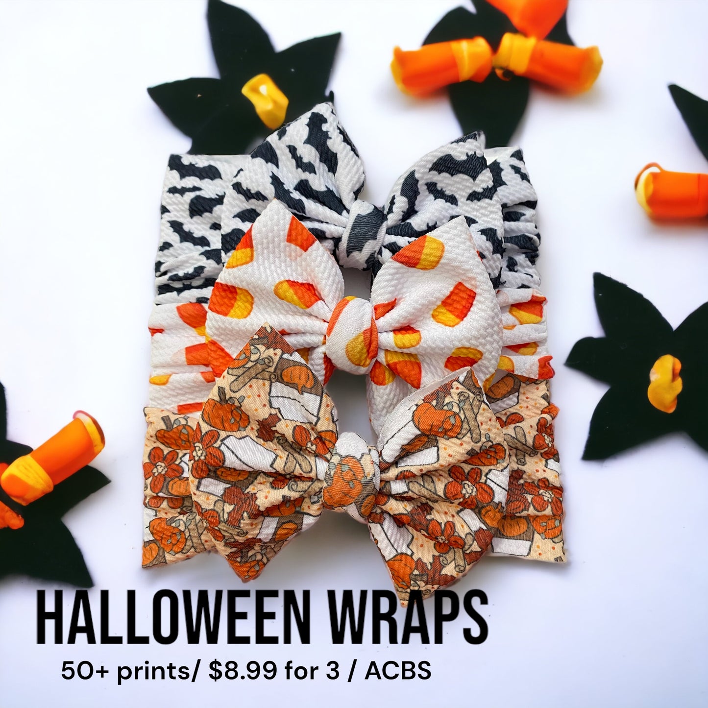 Set of 3 Halloween Headwraps