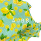 Bullet Fabric Lemon in mint - ACBows&Supplies