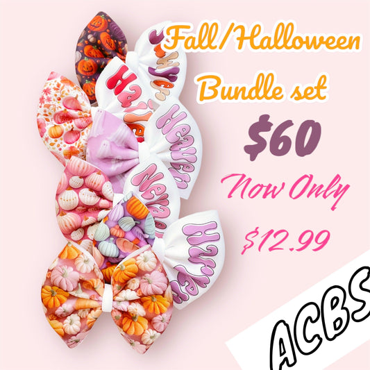 Fall/ Halloween Set 1 (custom bows) - ACBows&Supplies