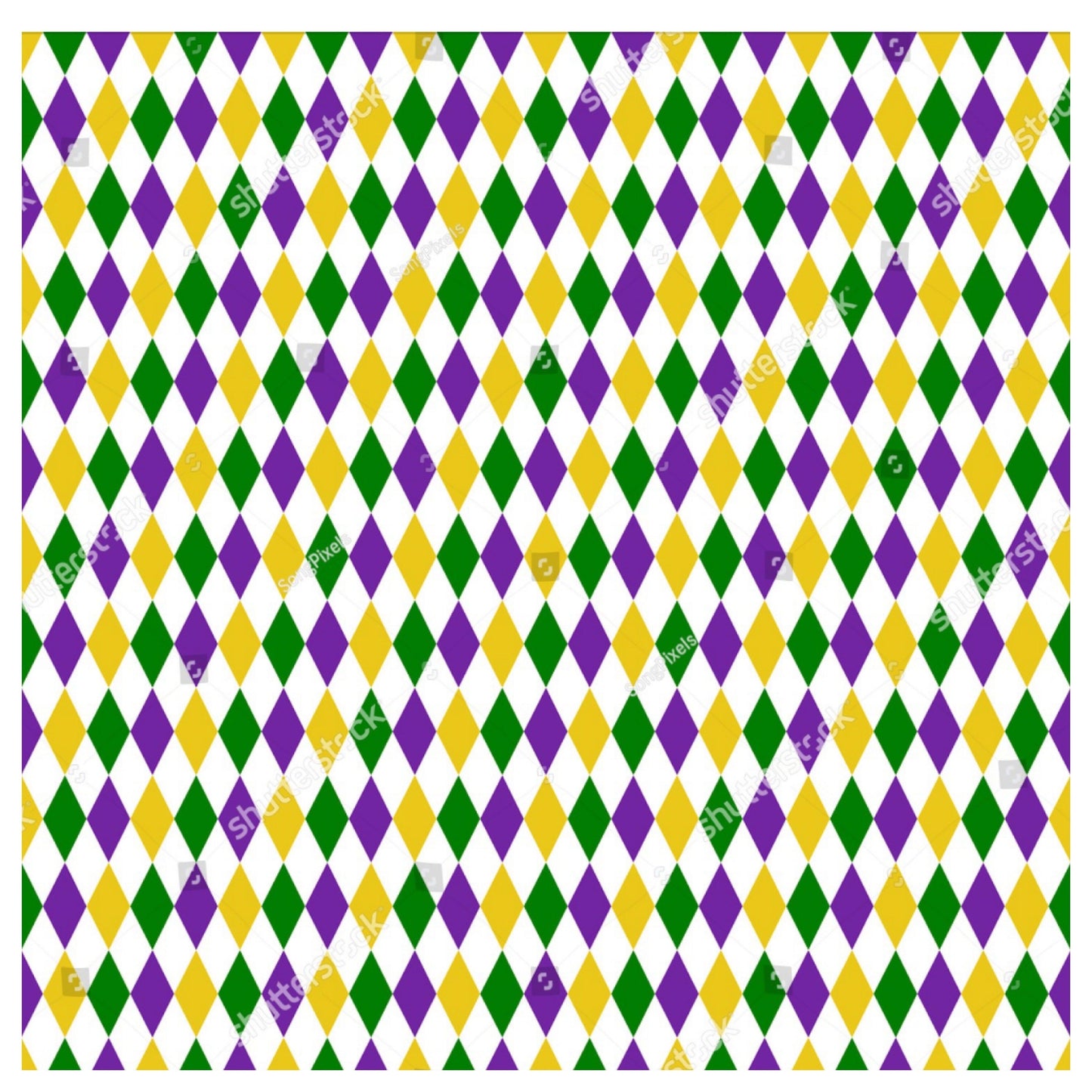 Mardi Gras Diamond Pattern - ACBows&Supplies