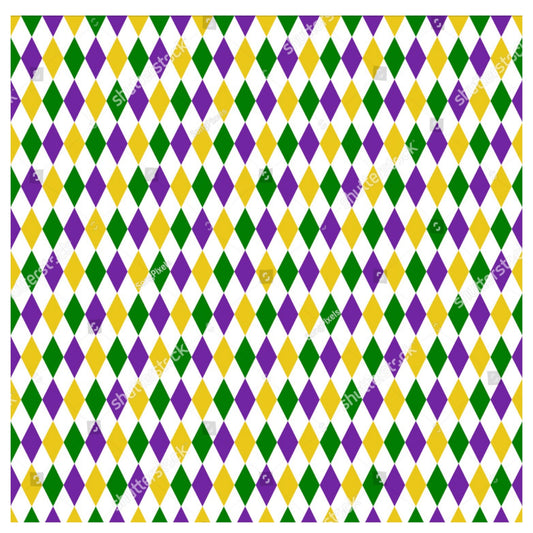 Mardi Gras Diamond Pattern - ACBows&Supplies