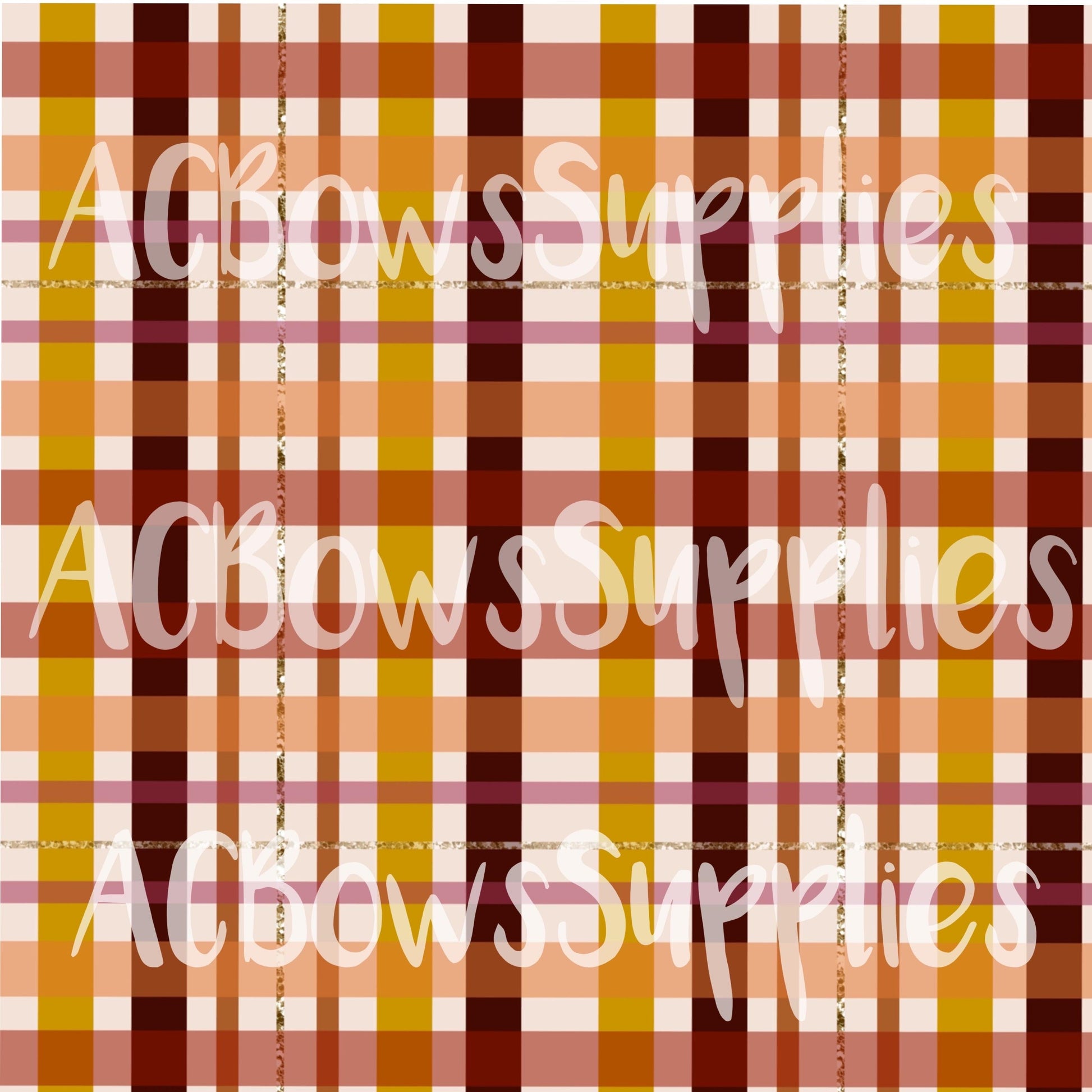 Pre-Order Autumn Gingham - ACBows&Supplies