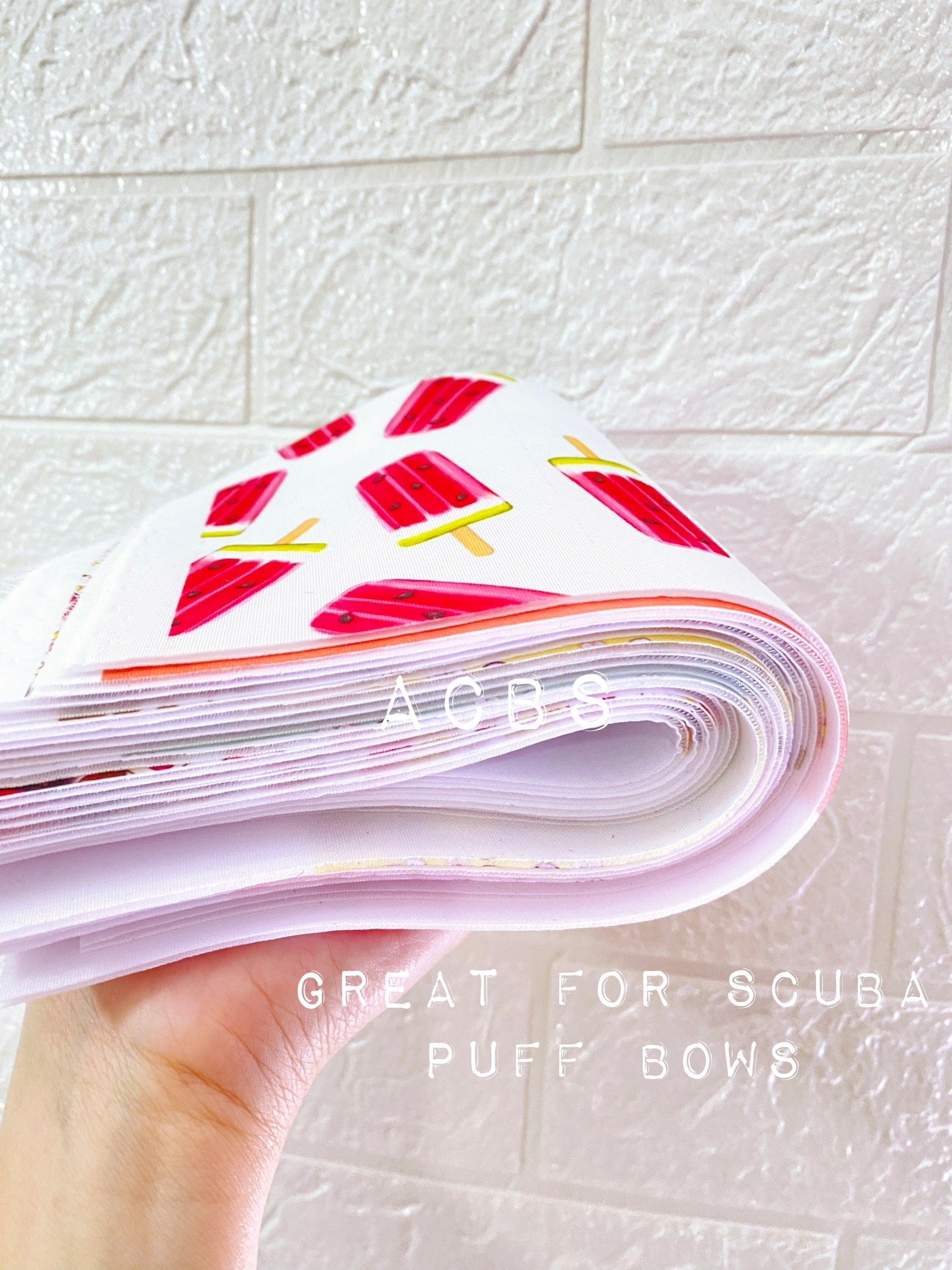 Sublimation Strips (Scuba/Puff Bows Fabric)