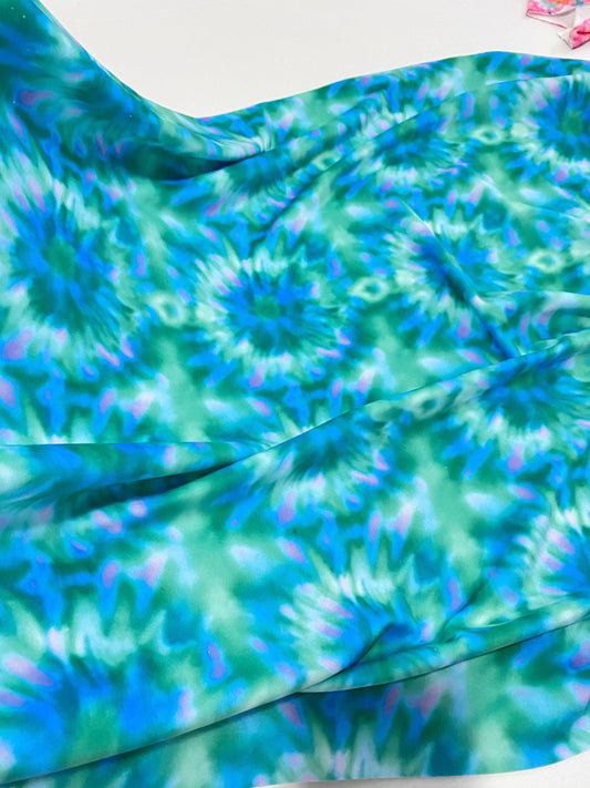 Velvet Fabric Blue tye dye - ACBows&Supplies