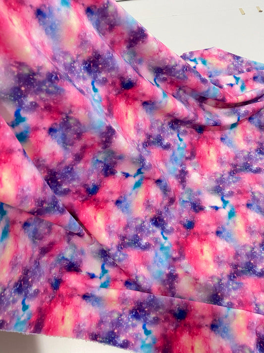 Velvet Fabric Galaxy print - ACBows&Supplies