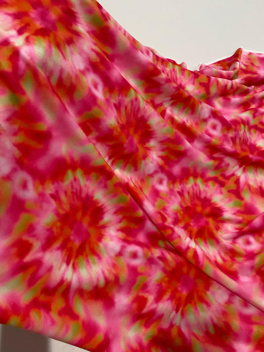 Velvet Fabric Pink tye dye - ACBows&Supplies