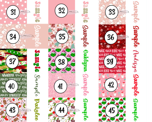 Christmas Customs Bows 31-45 prints