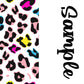 Animal Prints Two tone strips/ Name bows